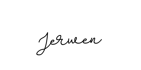 Make a beautiful signature design for name Jerwen. With this signature (BallpointsItalic-DORy9) style, you can create a handwritten signature for free. Jerwen signature style 11 images and pictures png
