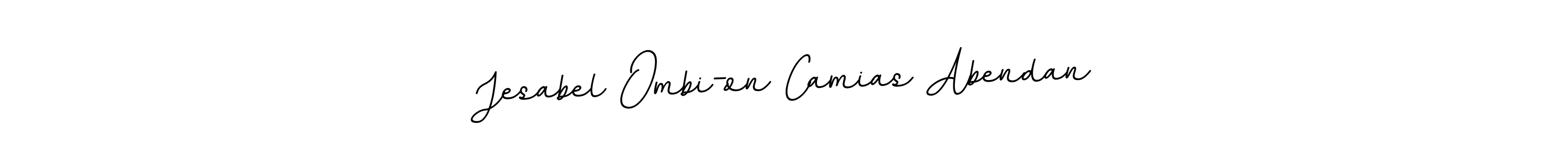 You should practise on your own different ways (BallpointsItalic-DORy9) to write your name (Jesabel Ombi-on Camias Abendan) in signature. don't let someone else do it for you. Jesabel Ombi-on Camias Abendan signature style 11 images and pictures png