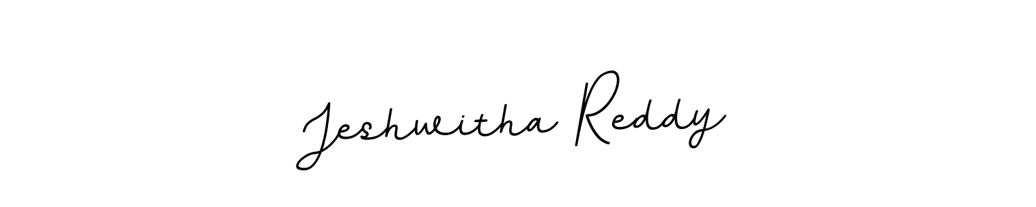 How to make Jeshwitha Reddy name signature. Use BallpointsItalic-DORy9 style for creating short signs online. This is the latest handwritten sign. Jeshwitha Reddy signature style 11 images and pictures png