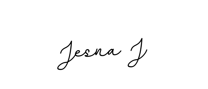 Jesna J stylish signature style. Best Handwritten Sign (BallpointsItalic-DORy9) for my name. Handwritten Signature Collection Ideas for my name Jesna J. Jesna J signature style 11 images and pictures png