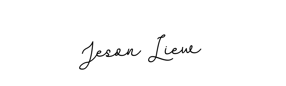 Create a beautiful signature design for name Jeson Liew. With this signature (BallpointsItalic-DORy9) fonts, you can make a handwritten signature for free. Jeson Liew signature style 11 images and pictures png