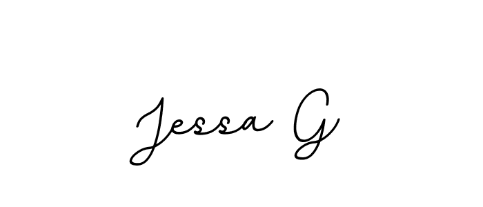 Design your own signature with our free online signature maker. With this signature software, you can create a handwritten (BallpointsItalic-DORy9) signature for name Jessa G. Jessa G signature style 11 images and pictures png