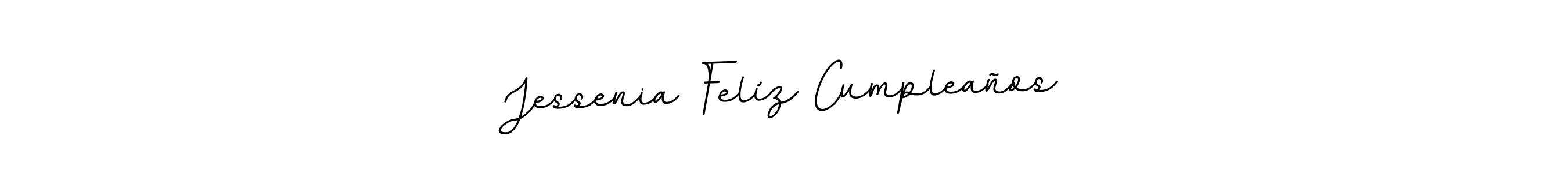You should practise on your own different ways (BallpointsItalic-DORy9) to write your name (Jessenia Felíz Cumpleaños) in signature. don't let someone else do it for you. Jessenia Felíz Cumpleaños signature style 11 images and pictures png