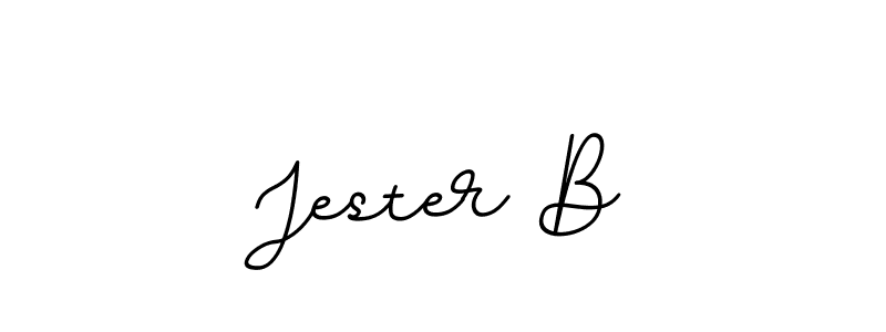 The best way (BallpointsItalic-DORy9) to make a short signature is to pick only two or three words in your name. The name Jester B include a total of six letters. For converting this name. Jester B signature style 11 images and pictures png