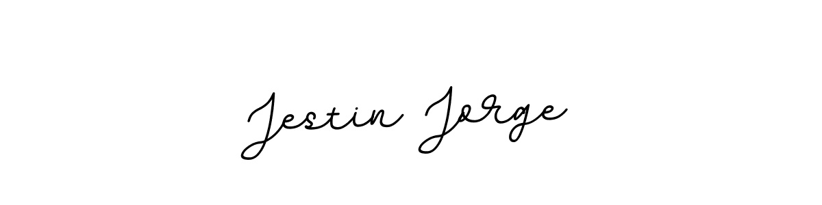 Jestin Jorge stylish signature style. Best Handwritten Sign (BallpointsItalic-DORy9) for my name. Handwritten Signature Collection Ideas for my name Jestin Jorge. Jestin Jorge signature style 11 images and pictures png