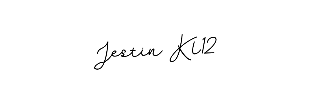 if you are searching for the best signature style for your name Jestin Kl12. so please give up your signature search. here we have designed multiple signature styles  using BallpointsItalic-DORy9. Jestin Kl12 signature style 11 images and pictures png