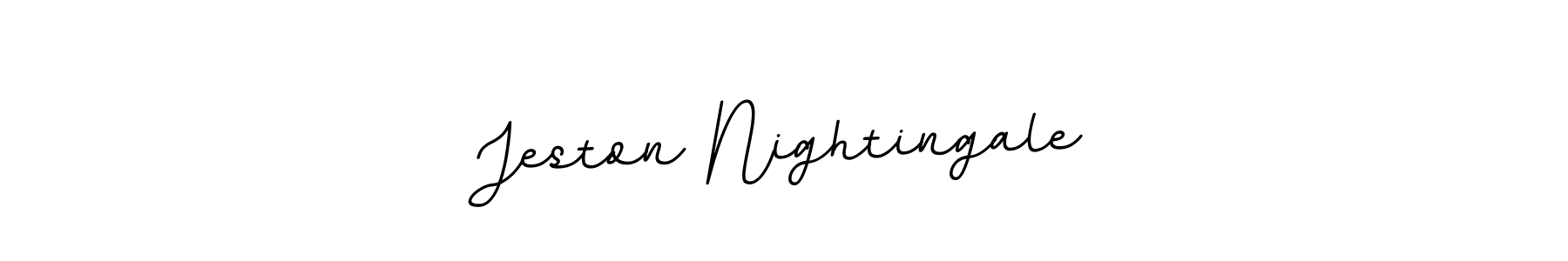 if you are searching for the best signature style for your name Jeston Nightingale. so please give up your signature search. here we have designed multiple signature styles  using BallpointsItalic-DORy9. Jeston Nightingale signature style 11 images and pictures png