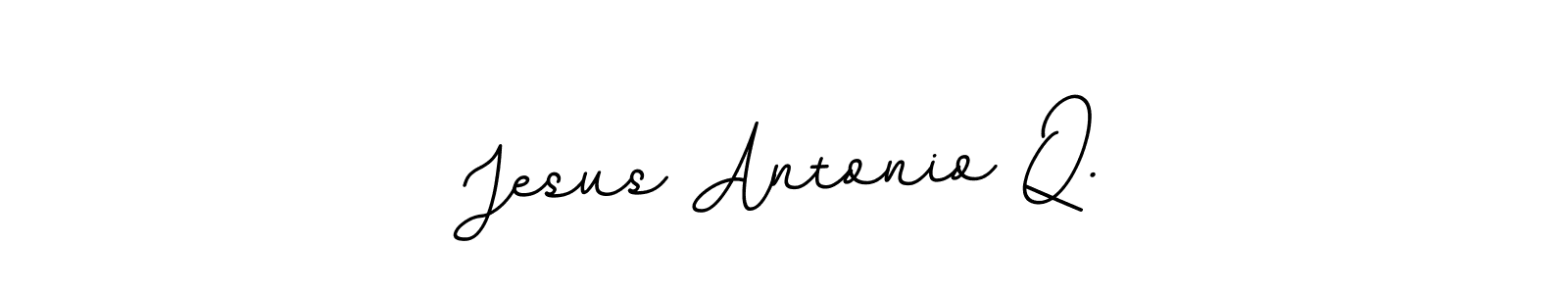 How to make Jesus Antonio Q. name signature. Use BallpointsItalic-DORy9 style for creating short signs online. This is the latest handwritten sign. Jesus Antonio Q. signature style 11 images and pictures png