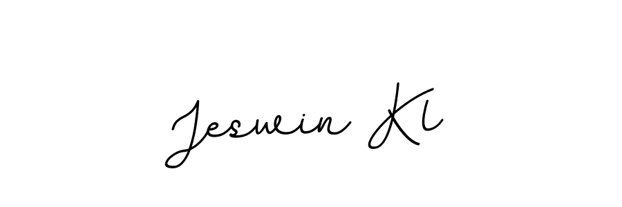 Design your own signature with our free online signature maker. With this signature software, you can create a handwritten (BallpointsItalic-DORy9) signature for name Jeswin Kl. Jeswin Kl signature style 11 images and pictures png