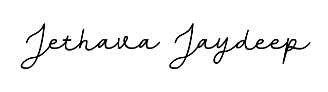 Discover how Jethava Jaydeep looks in an executive cursive font (BallpointsItalic-DORy9). Perfect for legal documents, invoices, and certificates. Jethava Jaydeep signature style 11 images and pictures png