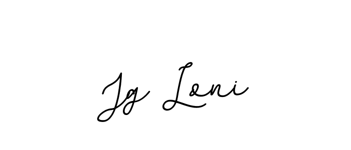 if you are searching for the best signature style for your name Jg Loni. so please give up your signature search. here we have designed multiple signature styles  using BallpointsItalic-DORy9. Jg Loni signature style 11 images and pictures png