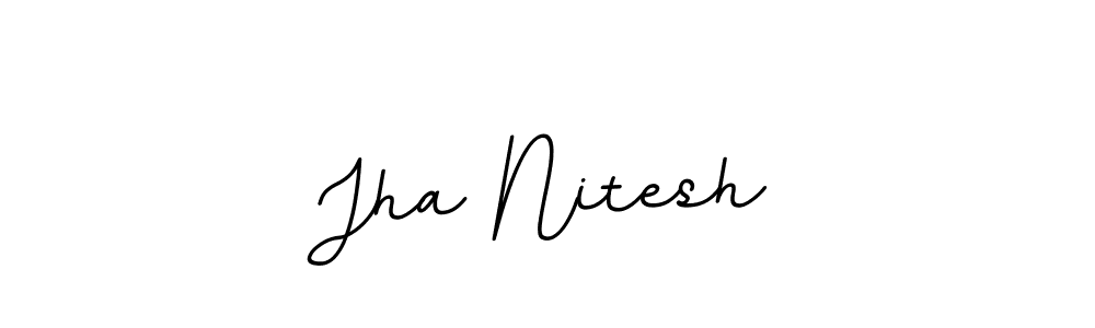 BallpointsItalic-DORy9 is a professional signature style that is perfect for those who want to add a touch of class to their signature. It is also a great choice for those who want to make their signature more unique. Get Jha Nitesh name to fancy signature for free. Jha Nitesh signature style 11 images and pictures png