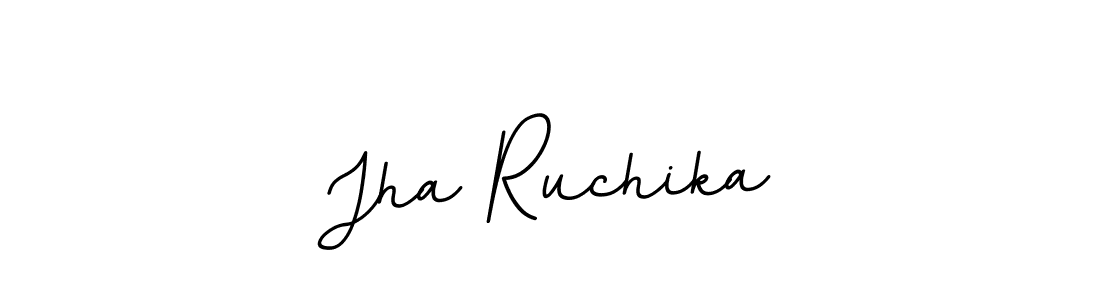 Also we have Jha Ruchika name is the best signature style. Create professional handwritten signature collection using BallpointsItalic-DORy9 autograph style. Jha Ruchika signature style 11 images and pictures png
