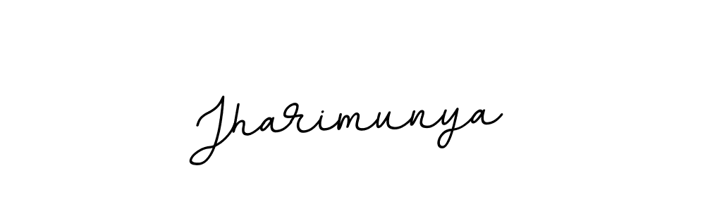 Use a signature maker to create a handwritten signature online. With this signature software, you can design (BallpointsItalic-DORy9) your own signature for name Jharimunya. Jharimunya signature style 11 images and pictures png