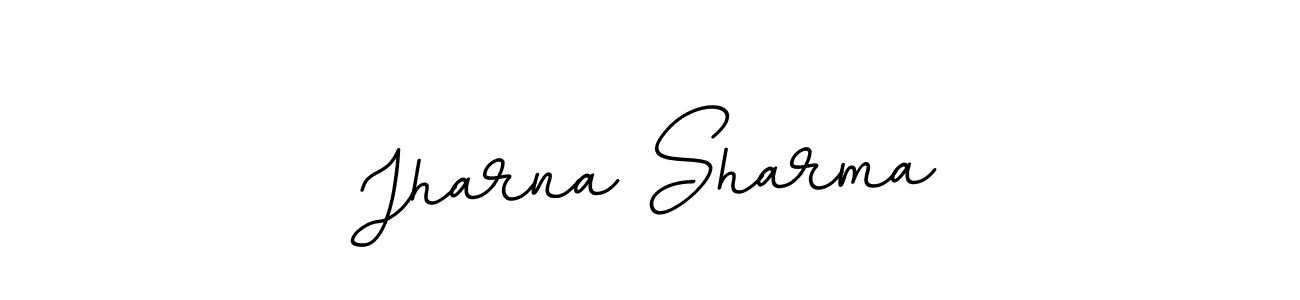 Use a signature maker to create a handwritten signature online. With this signature software, you can design (BallpointsItalic-DORy9) your own signature for name Jharna Sharma. Jharna Sharma signature style 11 images and pictures png