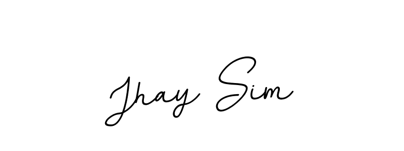 Jhay Sim stylish signature style. Best Handwritten Sign (BallpointsItalic-DORy9) for my name. Handwritten Signature Collection Ideas for my name Jhay Sim. Jhay Sim signature style 11 images and pictures png