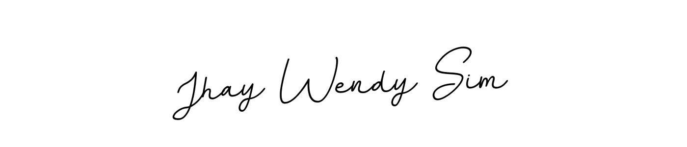 Design your own signature with our free online signature maker. With this signature software, you can create a handwritten (BallpointsItalic-DORy9) signature for name Jhay Wendy Sim. Jhay Wendy Sim signature style 11 images and pictures png