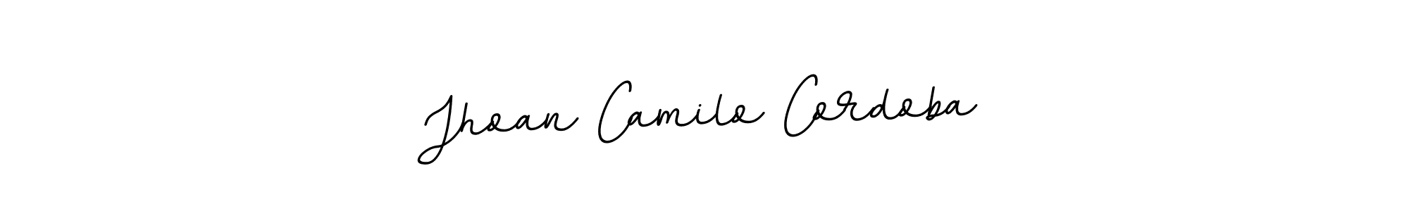 The best way (BallpointsItalic-DORy9) to make a short signature is to pick only two or three words in your name. The name Jhoan Camilo Cordoba include a total of six letters. For converting this name. Jhoan Camilo Cordoba signature style 11 images and pictures png