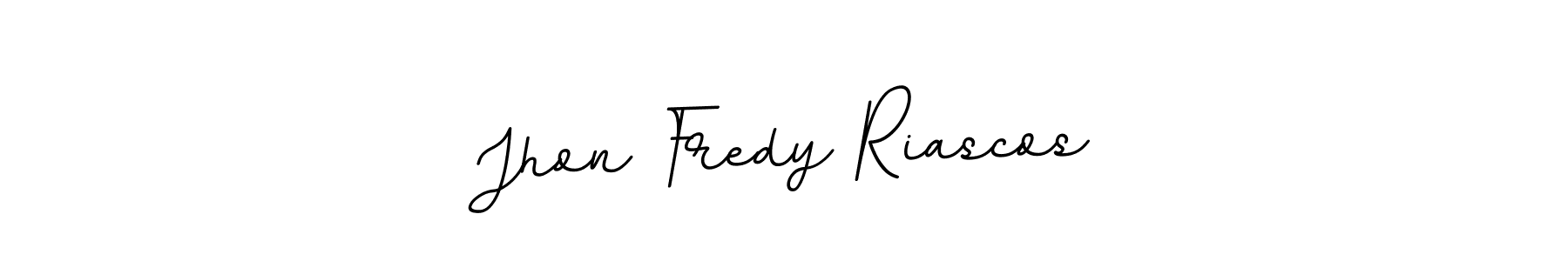 Use a signature maker to create a handwritten signature online. With this signature software, you can design (BallpointsItalic-DORy9) your own signature for name Jhon Fredy Riascos. Jhon Fredy Riascos signature style 11 images and pictures png