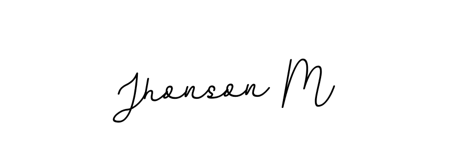 How to make Jhonson M signature? BallpointsItalic-DORy9 is a professional autograph style. Create handwritten signature for Jhonson M name. Jhonson M signature style 11 images and pictures png