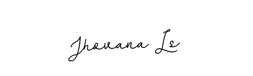 How to make Jhovana Ls name signature. Use BallpointsItalic-DORy9 style for creating short signs online. This is the latest handwritten sign. Jhovana Ls signature style 11 images and pictures png