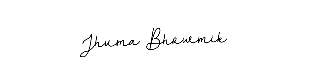 How to make Jhuma Bhowmik name signature. Use BallpointsItalic-DORy9 style for creating short signs online. This is the latest handwritten sign. Jhuma Bhowmik signature style 11 images and pictures png