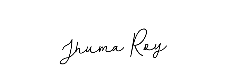 How to make Jhuma Roy name signature. Use BallpointsItalic-DORy9 style for creating short signs online. This is the latest handwritten sign. Jhuma Roy signature style 11 images and pictures png