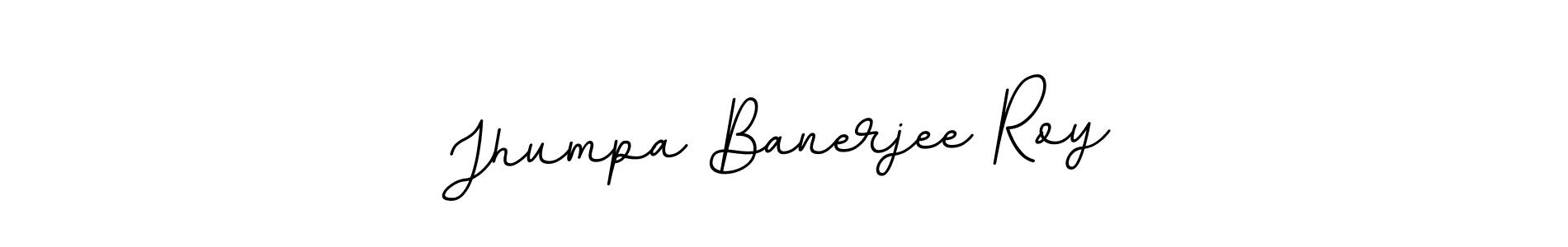 Make a beautiful signature design for name Jhumpa Banerjee Roy. With this signature (BallpointsItalic-DORy9) style, you can create a handwritten signature for free. Jhumpa Banerjee Roy signature style 11 images and pictures png