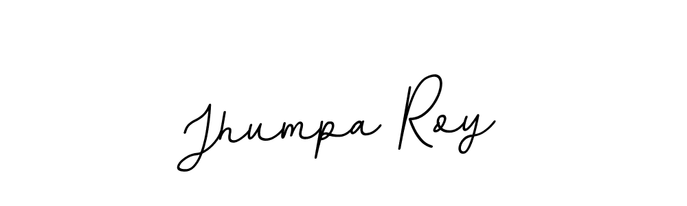 The best way (BallpointsItalic-DORy9) to make a short signature is to pick only two or three words in your name. The name Jhumpa Roy include a total of six letters. For converting this name. Jhumpa Roy signature style 11 images and pictures png