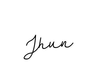Make a beautiful signature design for name Jhun. With this signature (BallpointsItalic-DORy9) style, you can create a handwritten signature for free. Jhun signature style 11 images and pictures png