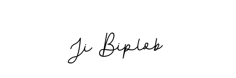 Use a signature maker to create a handwritten signature online. With this signature software, you can design (BallpointsItalic-DORy9) your own signature for name Ji Biplob. Ji Biplob signature style 11 images and pictures png