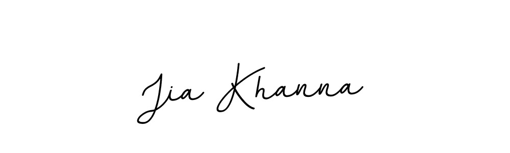 Make a beautiful signature design for name Jia Khanna. With this signature (BallpointsItalic-DORy9) style, you can create a handwritten signature for free. Jia Khanna signature style 11 images and pictures png