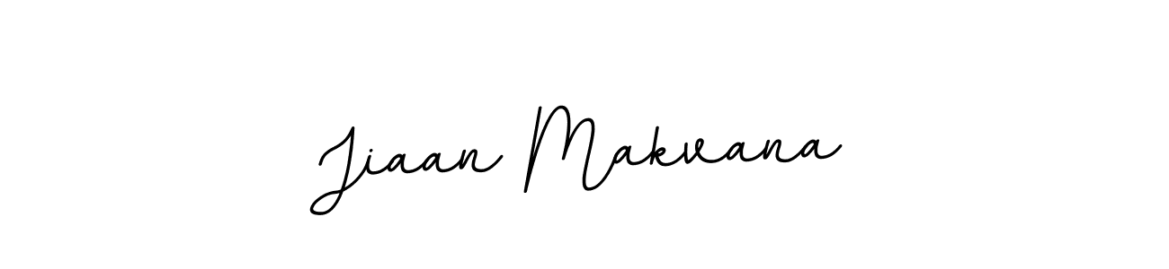 How to make Jiaan Makvana name signature. Use BallpointsItalic-DORy9 style for creating short signs online. This is the latest handwritten sign. Jiaan Makvana signature style 11 images and pictures png