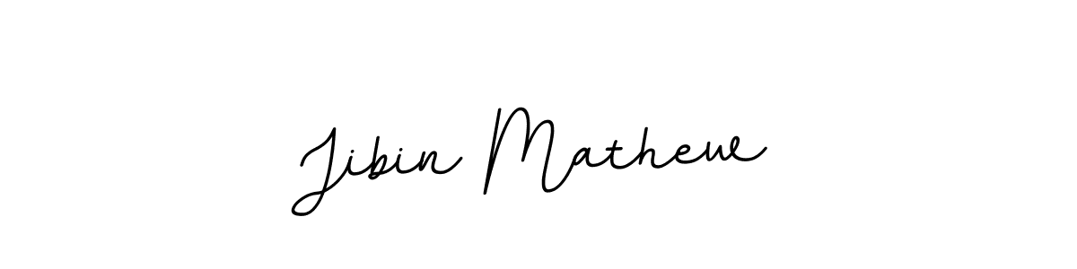 The best way (BallpointsItalic-DORy9) to make a short signature is to pick only two or three words in your name. The name Jibin Mathew include a total of six letters. For converting this name. Jibin Mathew signature style 11 images and pictures png