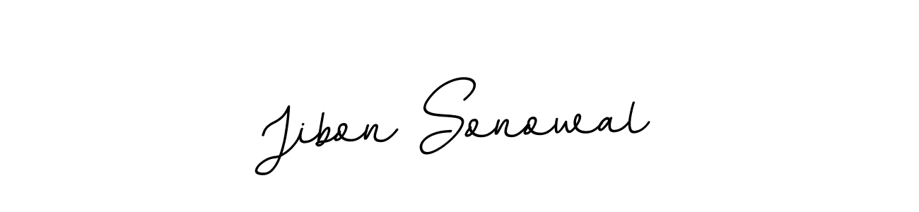Make a beautiful signature design for name Jibon Sonowal. With this signature (BallpointsItalic-DORy9) style, you can create a handwritten signature for free. Jibon Sonowal signature style 11 images and pictures png