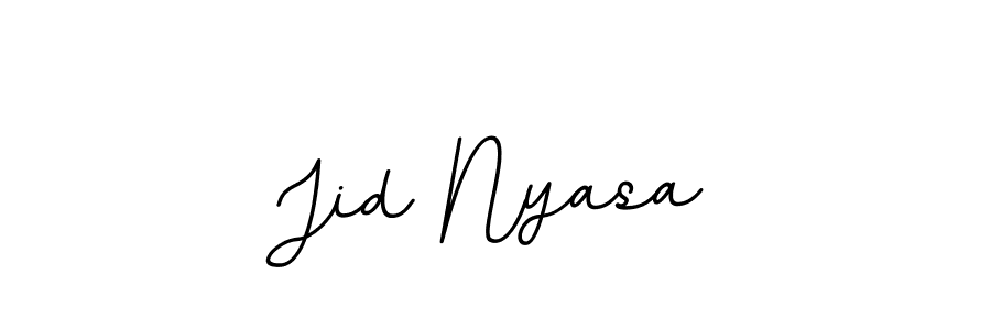 You should practise on your own different ways (BallpointsItalic-DORy9) to write your name (Jid Nyasa) in signature. don't let someone else do it for you. Jid Nyasa signature style 11 images and pictures png