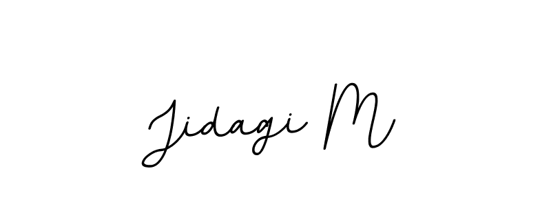 Design your own signature with our free online signature maker. With this signature software, you can create a handwritten (BallpointsItalic-DORy9) signature for name Jidagi M. Jidagi M signature style 11 images and pictures png