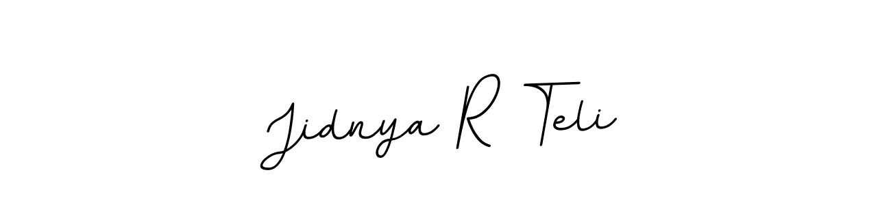 This is the best signature style for the Jidnya R Teli name. Also you like these signature font (BallpointsItalic-DORy9). Mix name signature. Jidnya R Teli signature style 11 images and pictures png