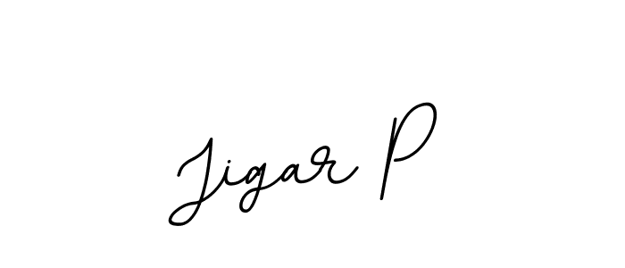 You should practise on your own different ways (BallpointsItalic-DORy9) to write your name (Jigar P) in signature. don't let someone else do it for you. Jigar P signature style 11 images and pictures png