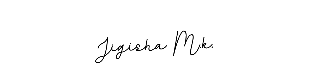 Also we have Jigisha M.k. name is the best signature style. Create professional handwritten signature collection using BallpointsItalic-DORy9 autograph style. Jigisha M.k. signature style 11 images and pictures png