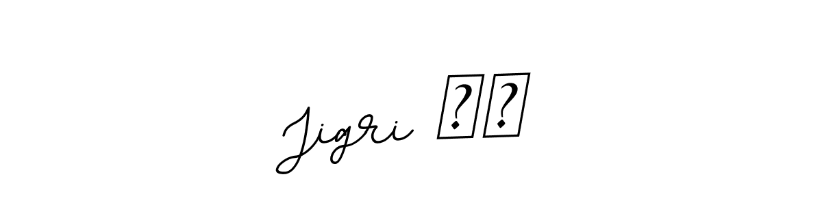 Use a signature maker to create a handwritten signature online. With this signature software, you can design (BallpointsItalic-DORy9) your own signature for name Jigri ❣️. Jigri ❣️ signature style 11 images and pictures png