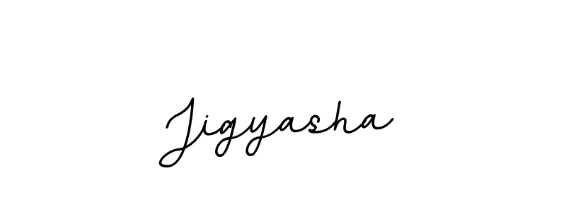 Use a signature maker to create a handwritten signature online. With this signature software, you can design (BallpointsItalic-DORy9) your own signature for name Jigyasha. Jigyasha signature style 11 images and pictures png