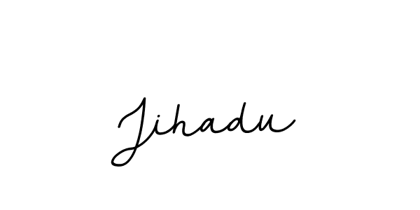 Design your own signature with our free online signature maker. With this signature software, you can create a handwritten (BallpointsItalic-DORy9) signature for name Jihadu. Jihadu signature style 11 images and pictures png