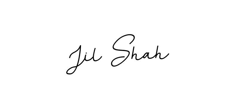 Design your own signature with our free online signature maker. With this signature software, you can create a handwritten (BallpointsItalic-DORy9) signature for name Jil Shah. Jil Shah signature style 11 images and pictures png