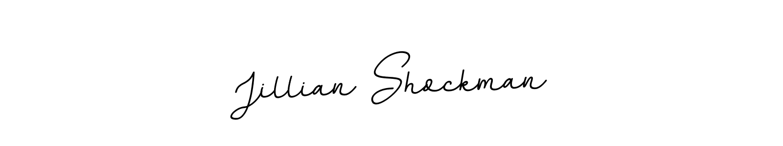 How to make Jillian Shockman name signature. Use BallpointsItalic-DORy9 style for creating short signs online. This is the latest handwritten sign. Jillian Shockman signature style 11 images and pictures png