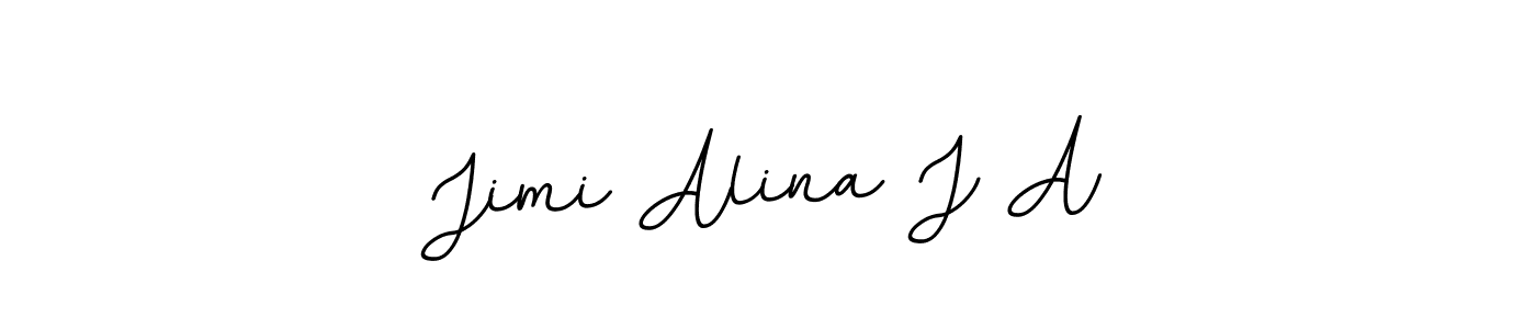 Create a beautiful signature design for name Jimi Alina J A. With this signature (BallpointsItalic-DORy9) fonts, you can make a handwritten signature for free. Jimi Alina J A signature style 11 images and pictures png