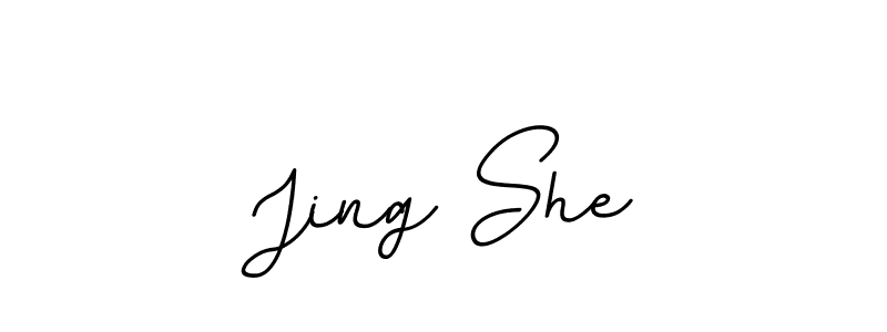 The best way (BallpointsItalic-DORy9) to make a short signature is to pick only two or three words in your name. The name Jing She include a total of six letters. For converting this name. Jing She signature style 11 images and pictures png