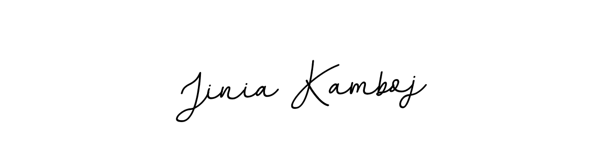 Use a signature maker to create a handwritten signature online. With this signature software, you can design (BallpointsItalic-DORy9) your own signature for name Jinia Kamboj. Jinia Kamboj signature style 11 images and pictures png