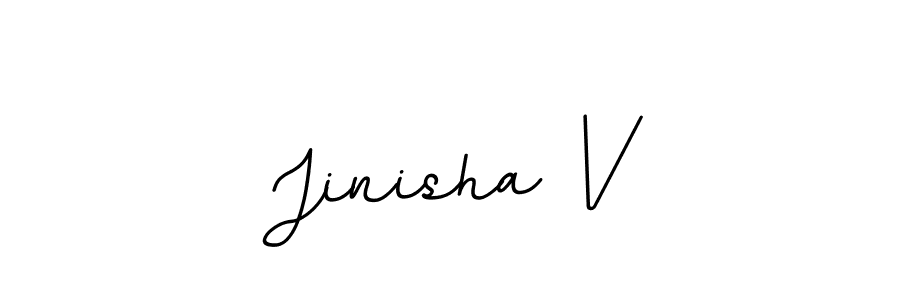 Make a beautiful signature design for name Jinisha V. With this signature (BallpointsItalic-DORy9) style, you can create a handwritten signature for free. Jinisha V signature style 11 images and pictures png