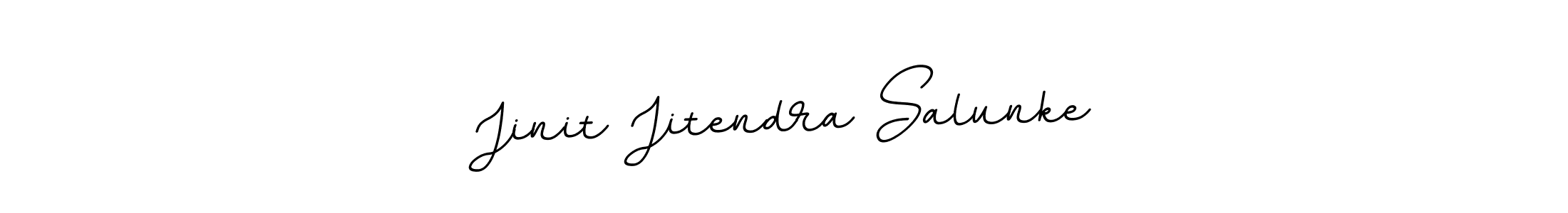 Use a signature maker to create a handwritten signature online. With this signature software, you can design (BallpointsItalic-DORy9) your own signature for name Jinit Jitendra Salunke. Jinit Jitendra Salunke signature style 11 images and pictures png